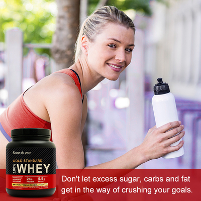 OEM grosir 2lb standar emas suplemen protein whey bubuk protein whey