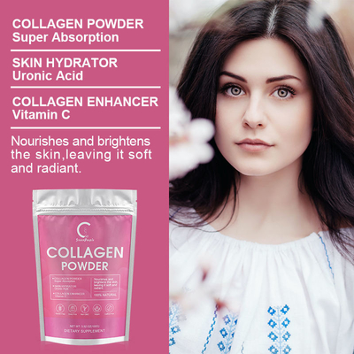 OEM Collagen Peptide Powder Untuk Enzim Pencernaan Pemutih Kulit Non GMO Bebas Gluten