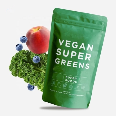 Enzim Pencernaan Probiotik Superfood Greens Blend Powder OEM Dengan Spirulina Chlorella