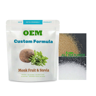 Nol Kalori OEM Powder Blend Sweetener Monk Fruit Extract Stevia Erythritol Powder