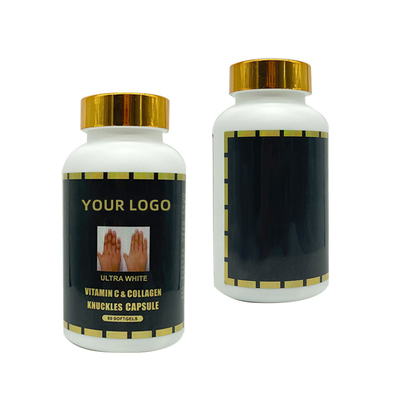 OEM Ultra White Vitamin C &amp; Collagen Knuckles Capsules 60 Softgel untuk Menghilangkan Dark Knuckle, Elbow