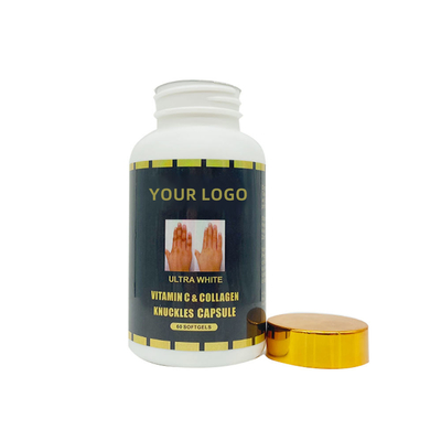 OEM Ultra White Vitamin C &amp; Collagen Knuckles Capsules 60 Softgel untuk Menghilangkan Dark Knuckle, Elbow
