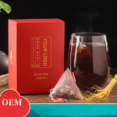OEM Ginseng Five Treasure Tea Chinese Wolfberry Dan Teh Kesehatan Jujube