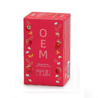OEM Minuman Segar dan Sehat Kantong Teh Buah Stroberi Raspberry Tenang