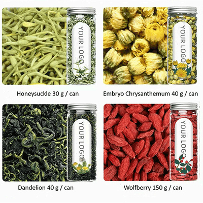 OEM 40 teh herbal Cina halus yang berbeda dengan sifat anti kecemasan