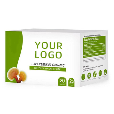 OEM Ganoderma Lucidum Mushroom Lingzhi Kantong Teh Hijau Teh Detoks Kesehatan Herbal Instan