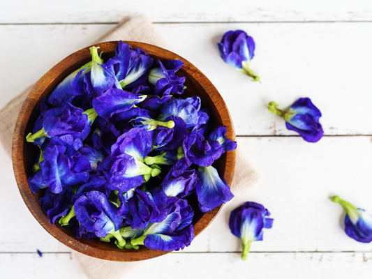 Herbal Alami Kering Blue Butterfly Pea Flower Tea OEM