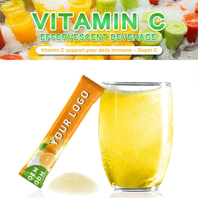 OEM Minuman padat effervescent Vitamin C digunakan untuk melengkapi vitamin dan meningkatkan daya tahan tubuh