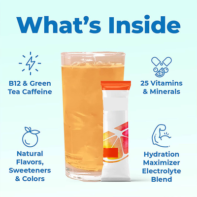 OEM B12 Hidrasi Mineral Antioksidan yang Ditingkatkan Memaksimalkan Minuman Campuran Elektrolit Minuman Padat