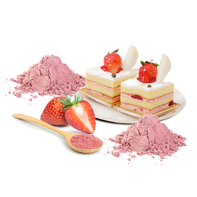 Tanam Ekstrak Buah Segar Minuman Padat OEM Pink Strawberry Powder