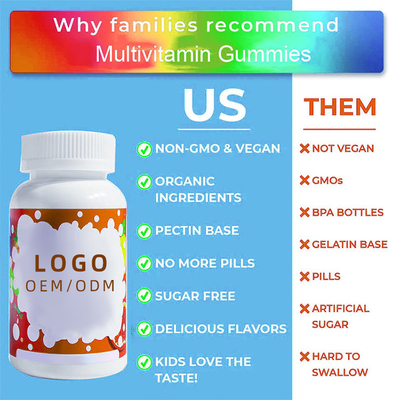Anak Bebas Gula Multivitamin Gummies Kunyah Probiotik Biotin Vitamin A C D E B Seng