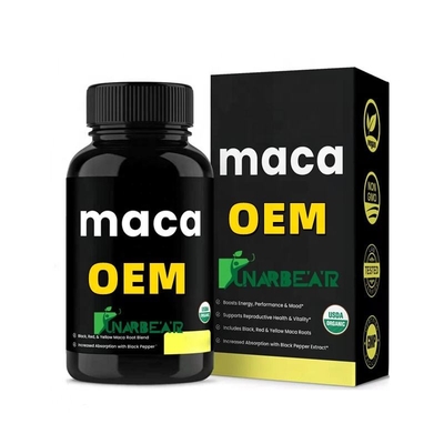 OEM pil maca hitam produk kesehatan pria bubuk maca hitam pria menggunakan maca ultimate plus