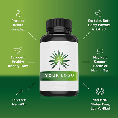 Suplemen Herbal 2 Kapsul Untuk Pria Kesehatan Prostat Rambut Kesehatan Kemih 100 Kapsul