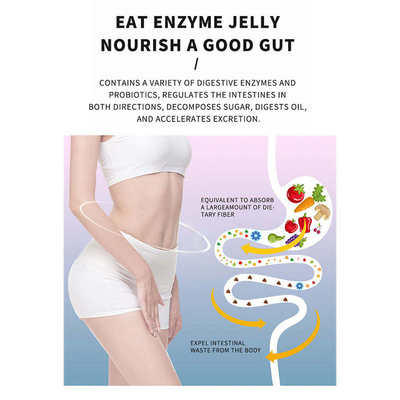 OEM / ODM Private Label Meningkatkan Kekebalan Fruity Jelly Tetes Enzyme Jelly Collagen Enzyme Jelly Untuk Menurunkan Berat Badan