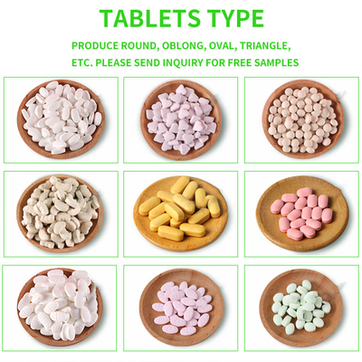 Food Grade OEM Pills Health Tablet Multivitamin Kunyah Vegetarian