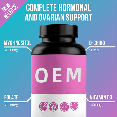 Suplemen Dukungan Hormon Wanita Anti Kelelahan Dengan Suplemen Vitamin D3 D-Chiro Inositol Folat