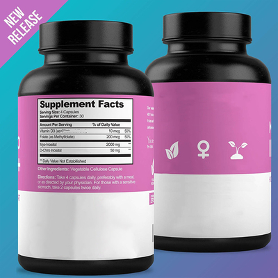 Suplemen Dukungan Hormon Wanita Anti Kelelahan Dengan Suplemen Vitamin D3 D-Chiro Inositol Folat