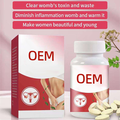 Natural 60pcs Cina Herbal Candy Wanita Pembersihan hangat rahim Detox fibroid