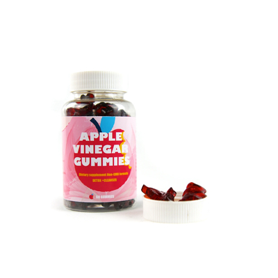 Label pribadi Apple Cider Vinegar Kontrol Berat Badan Detox Permen karet Perlahan Permen