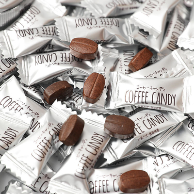 Vegan Candy Bebas Gula Instant Grain Coffee Shape Chewable Coffee Bean Tablet Candy